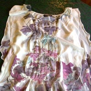 HYPNOTIZED FlutterSleeve Floral Watercolor